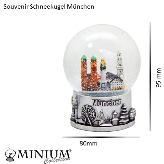 Souvenir Schneekugel München Skyline 80mm - Schneekugelhaus
