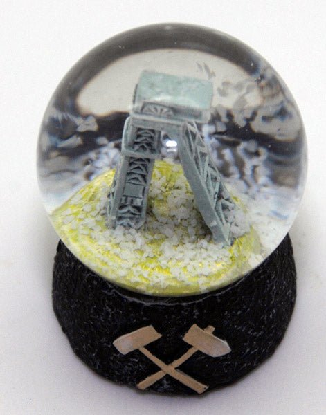 Souvenir Schneekugel Ruhrpott Förderturm 45 mm - Luftblase - Schneekugelhaus