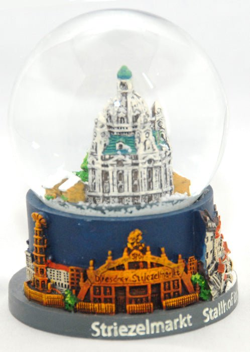 Souvenir Schneekugel Weihnachtsmarkt Dresden - Sonderpreis Luftblase - Schneekugelhaus