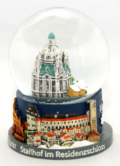Souvenir Schneekugel Weihnachtsmarkt Dresden - Sonderpreis Luftblase - Schneekugelhaus
