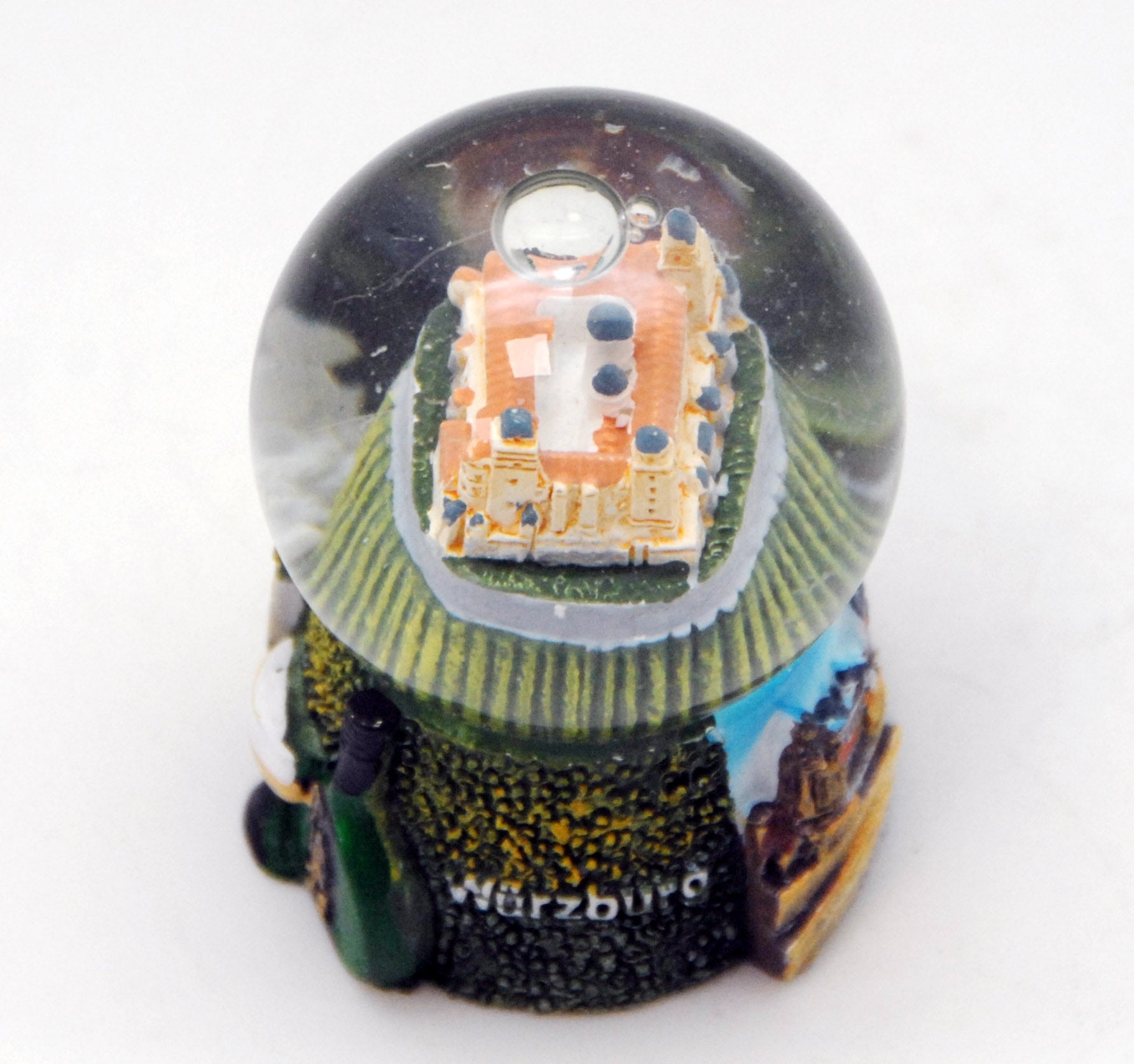 Souvenir Schneekugel Würzburg Festung Marienberg 45mm mit Luftblase - Schneekugelhaus