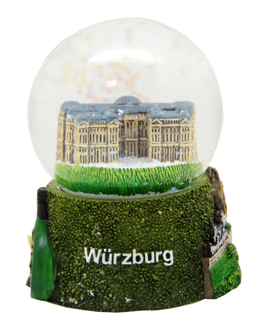 Souvenir Schneekugel Würzburg mit Residenz mit Luftblase - Schneekugelhaus