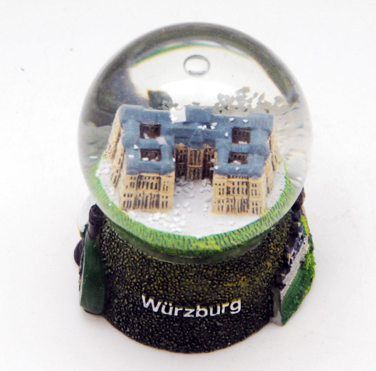 Souvenir Schneekugel Würzburg mit Residenz mit Luftblase - Schneekugelhaus