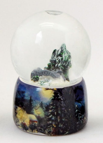 Süßes 2er Set Mini-Schneekugeln Winterlandschaft - Schneekugelhaus