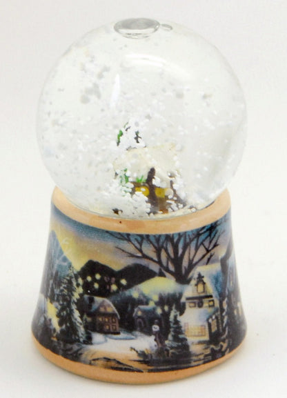 Süßes 2er Set Mini-Schneekugeln Winterlandschaft - Schneekugelhaus